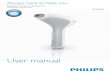User manual - Philips · Philips Lumea Precision Plus enables treatment of unwanted hair on the whole body, including the face (upper lip, chin and sideburns), using two tailored