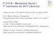 F-315 B - Mecânica Geral I 1º semestre de 2017 (diurno)mtamash/f315_mecgeral_i/aula15.pdf · F-315 B - Mecânica Geral I 1º semestre de 2017 (diurno) Aulas às 3ªs e 5ªs das