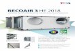 RECOAIR 3 HE 2018 - ventilnorte.com · de dupla aspiração, com turbina de alta eficiência de pás avançadas, equilibradas estática e dinamicamente de acordo com as normas ISO