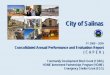 City of Salinas · City of Salinas FY 2008 – 2009 Consolidated Annual Performance and Evaluation Report ( C A P E R ) Community Development Block Grant (CDBG) HOME Investment Partnerships