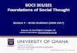 SOCI 301/321 Foundations of Social Thought · SOCI 301/321 Foundations of Social Thought ... Sociology Dept. UG Slide 5 • Emile Durkheim was born in Epinal, France to a Jewish family