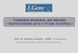 TURISMO MINERAL NO BRASIL - geoturismobrasil.comgeoturismobrasil.com/Material didatico/Turismo Mineral no Brasil... · Turismo - atividades que as pessoas realizam durante suas viagens