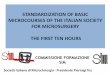 STANDARDIZATION OF BASIC MICROCOURSES OF THE … · STANDARDIZATION OF BASIC MICROCOURSES OF THE ITALIAN SOCIETY FOR MICROSURGERY THE FIRST TEN HOURS Società Italiana di Microchirurgia