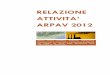 RELAZIONE ATTIVITA’ ARPAV 2012 - arpa. · PDF fileRegionale per la Prevenzione e protezione Ambientale ... di danno e rischio connesse all’esercizio di attività, ... RADON •