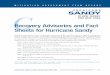 Recovery Advisories and Fact Sheets for Hurricane Sandy · C Recovery Advisories and Fact Sheets for Hurricane Sandy FEMA has prepared a series of Recovery Advisories (RAs) and Fact