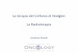 La terapia del Linfoma di Hodgkin La Radioterapia · Classical Hodgkin Lymphoma Early stages: Without risk factors (Favourable) With risk factors (Unfavourable) Advanced stages (bulky