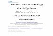 Peer Mentoring in Higher Education: A Literature Reviewpublications.aston.ac.uk/.../1/Peer_mentoring_in_higher_education.pdf · in Higher Education: A Literature Review ... 23 Conceptualisations