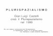 Gian Luigi Castelli creò il Plurispazialismo nel 1999 DEL PLURISPAZIALISMO in... · ha introdotto nell’arte la visione quantistica (con la sua indeterminazione e sovrapposizione
