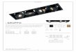 GRUPPO - karizmaluce.com file08 280mm X 78mm 275mm X 70mm 91mm LED luminaire made of aluminum in the color white or black. Equipped with four clear shields, four 42° aluminum reflectors