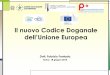 Il nuovo Codice Doganale dell’Unione Europea - to.camcom.it · Trattato sul funzionamento dell’Unione Europea; ... Tutelare il bilancio comunitario e nazionale Favorire la competitività
