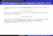 Lecture 22 : NonHomogeneous Linear Equations (Section 17.2)apilking/Math10560/Lectures/Lecture 22.pdf · Annette Pilkington Lecture 22 : NonHomogeneous Linear Equations (Section 17.2)