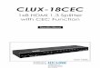 CLUX-18CEC - hy-line.de · CLUX-18CEC . 1x8 HDMI 1.3 Splitter with CEC Function. Operation Manual CLUX-18CEC