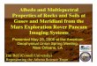 Albedo and Multispectral Properties of Rocks and Soils at ...marswatch.sese.asu.edu/mer/Bell_AGUS05_P31A03.pdf · Albedo and Multispectral Properties of Rocks and Soils at Gusev and