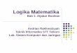 A “short list” of embedded systems · 1 Logika Matematika Andrian Rakhmatsyah Teknik Informatika STT Telkom Lab. Sistem Komputer dan Jaringan Bab 1: Aljabar Boolean