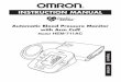 INSTRUCTION MANUAL - Omron Healthcare Wellness ... · 8 Use only the authorized Omron AC Adapter, Model Number HEM-ADPT1, with this monitor. Use of any other adapter may cause damage