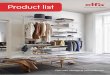 Product list - hsw.com.au · Product list SEPT. 2017 Ver.1 . Everything can be organized For over sixty years, Elfa has been market ... basic product that makes Elfa so flexible