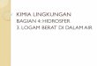 KIMIA LINGKUNGAN - Institut Teknologi Bandungkuliah.ftsl.itb.ac.id/wp-content/uploads/2016/10/43-Logam-di-Air.pdf · KIMIA LINGKUNGAN BAGIAN 4: HIDROSFER 3. LOGAM BERAT DI DALAM AIR