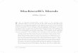 Machiavelli’s Morals - Azure - Ideas for the Jewish …azure.org.il/download/files/az19_zmora.pdfMachiavelli’s Morals illay mora In all of Niccolò Machiavelli’s works, there