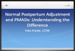 Normal Postpartum Adjustment and PMADs: Understanding the ... Postpartum depression, postpartum