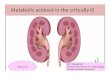 Metabolic acidosis the critically ill - International ...icnu.ir/slides/day2/b/Approach to metabolic acidosis in critically... · uncomplicated high AG metabolic acidosis :1‐2 