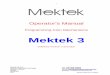 Mektek 3 · Mektek 3 Manual V3.6.3 English 2 Contents Installation PC requirements, software installation, connection, Programmer to PC connection, configuring your system