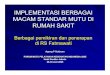 IMPLEMENTASI BERBAGAI MACAM STANDAR MUTU DI …mutupelayanankesehatan.net/images/Forum_Mutu/Tahun_2005/dr.Agung... · Definitions of accreditation, licensure and certification Regulations