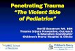 Penetrating Trauma The Violent Side of Pediatrics Trauma “The Violent Side of Pediatrics” David Seastrom RN, BSN Trauma Injury Prevention, Outreach & Education Coordinator Children’s