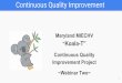 Continuous Quality Improvement Project Koala-T” Maryland ... · Continuous Quality Improvement ... Create a process map and fishbone diagram to document your current processes from