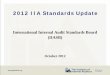 International Internal Audit Standards Board (IIASB) Documents/2012... · . Standards Setting . International Internal Audit Standards Board (IIASB) • IIASB discussed the emerging