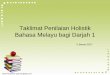 Taklimat Penilaian Holistik Bahasa Melayu bagi Darjah 1 P1... · (vocabulary /grammar/ comprehension) Mini Test (20%) (vocabulary /grammar/ comprehension) ... - Murid-murid yang tidak