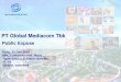 PT Global Mediacom Tbk Announcement... · Struktur Korporasi PT Global Mediacom Tbk Kode saham: BMTR Global Mediacom Tbk 100 % Media Nusantara Citra Tbk Content and Advertising Based
