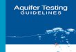 Aquifer Testing Figure 1. This cross section shows what occurs during a pumping test of an unconfined aquifer. As the water is pumped from the well, the water draws down forming a