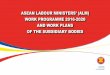 ASEAN LABOUR MINISTERS’ (ALM) WORK PROGRAMME … · 1 ASEAN LABOUR MINISTERS’ (ALM) WORK PROGRAMME 2016-2020 ASCC Vision 2025 An ASEAN Community that engages and benefits the