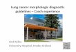 Lung cancer morphologic diagnostic guidelines – Czech experience · Lung cancer morphologic diagnostic guidelines – Czech experience Aleš Ryška University Hospital, Hradec Králové