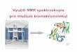 Využití NMR spektroskopie - old-biomikro.vscht.czold-biomikro.vscht.cz/vyuka/bfc/10_NMR.pdf · Specifika řešení struktury proteinů pomocí NMR měření ve fyziologickém prostředí,