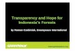 Transparency and Hope for Indonesia’s Forests · S MG AP p in Sumatra C greenpeace C Toy Sector Greenpeace x e x InternabonaI/en/campalgns/forests/asia-pacific/Sinar-Mas-Llnder-lnvesbgabon/Toy-Sector