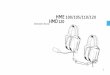 HME 100/105/110/120 HMD 120 - · PDF fileThe HME 100, HME 105, HME 110, HME 120 and HMD 120 are pilot headsets with closed ear protector headphones for use in helicopters, propeller