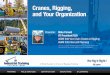 Cranes, Rigging, and Your Organization - ITI Home .Cranes, Rigging, and Your Organization Presenter: