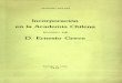 ELOGIO DE ALFONSO BULNES Incorporación en la Academi Chilena a ELOGIO DE D. Ernest Grevo e Santiago de Chil e 1959