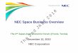 2010 NEC Space Business Overview JAEF - jccme.or.jp .DTV-10 DTV-11 DTV-12 ECHO-11 Cascade PAS-11