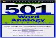 501 Word Analogy Questions - cbsd.org · Welcome to 501 Word Analogy Questions!This book is designed to help you prepare for the verbal and reasoning sections of many assessment and