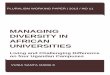 MANAGING DIVERSITY IN AFRICAN UNIVERSITIES - Hivos · Title Managing Diversity in African Universities Living and Challenging Difference on four Ugandan Campuses Author Vusia Santa