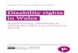 Disability rights in Wales - equalityhumanrights.com · disability rights in Wales that is not contained in Disability Rights in the UK. We have indicated the CRPD articles relevant