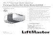 Wi-Fi Garage Door Opener - LiftMaster€¢ This garage door opener is ONLY compatible with MyQ ® and Security+ 2.0® accessories. • DO NOT install on a one-piece door if using devices