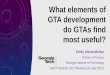 What elements of GTA development do GTAs find most useful? · What elements of GTA development do GTAs find ... 1 Microteaching Microteaching / Midterm Evaluations ... semester of