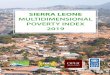 Multidimensional Poverty Index 2019 .iv Sierra Leone Multidimensional Poverty Index 2019 In 2018,