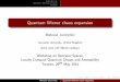 Quantum Wiener chaos expansion - Fields Institute · Introduction Quantum Wiener integrals Results Quantum Wiener chaos expansion Mateusz Jurczynski Lancaster University, United Kingdom