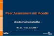 Peer Assessment mit Moodle - tu-ilmenau.de · Was bringt Peer-/Self-Assessment? • Übereinstimmung zwischen Dozent und Student bei verständlichen und nachvollziehbaren Bewertungskriterien