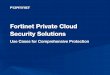 Fortinet Private Cloud Security Solutions,Fortinet Private ... · The solution integrates seamlessly with the Fortinet Security Fabric, providing transparent visibility, centralized