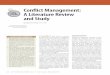 Conflict Management: A Literature Review and Study · Conflict Management: A Literature Review and Study 16 September/OctOber 2014 radiOlOgy management together in agreement. A collaborative